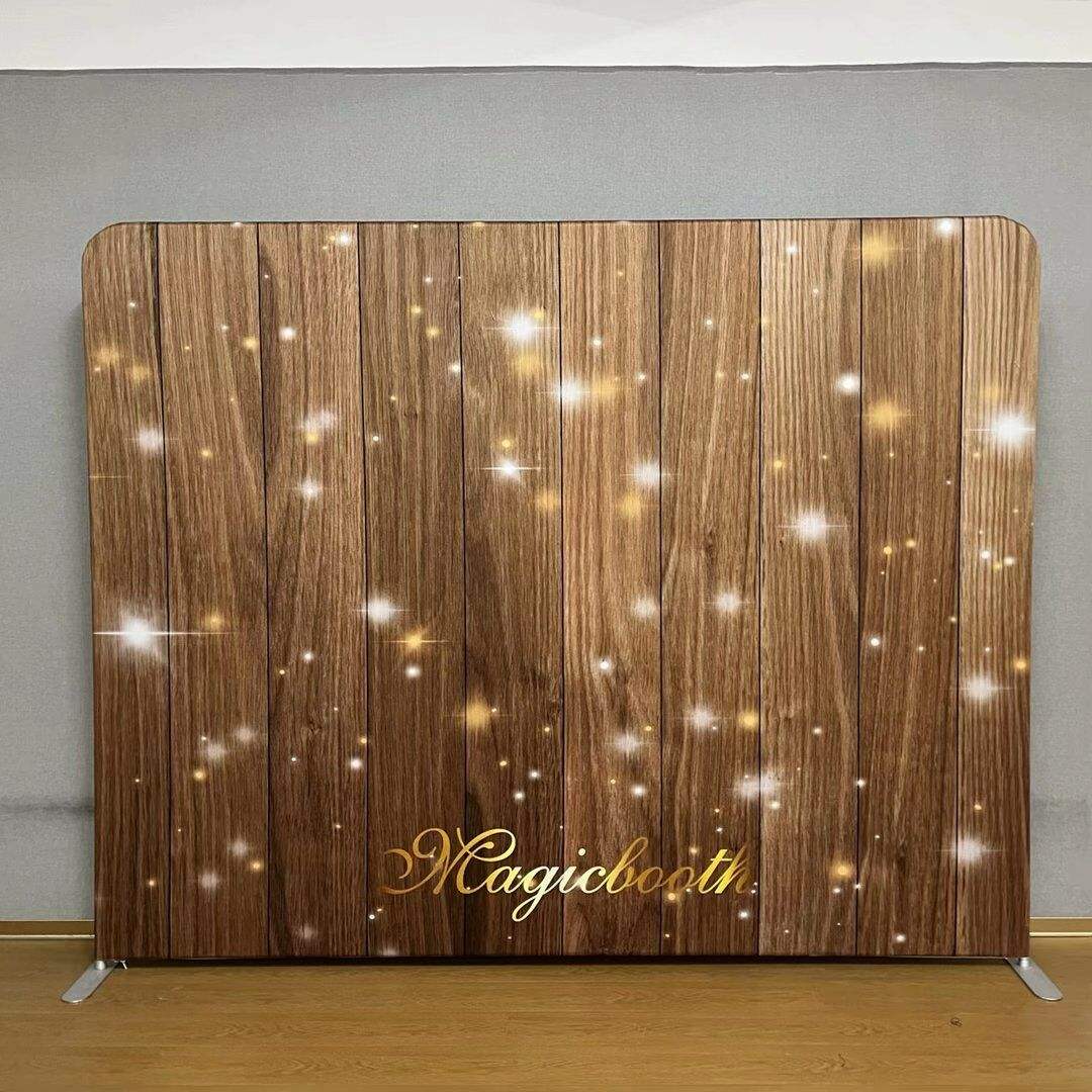 Portable Backdrop Straight Tension Fabric Stand Exhibition Banner Full Color Printing Stand For Wedding backdrops