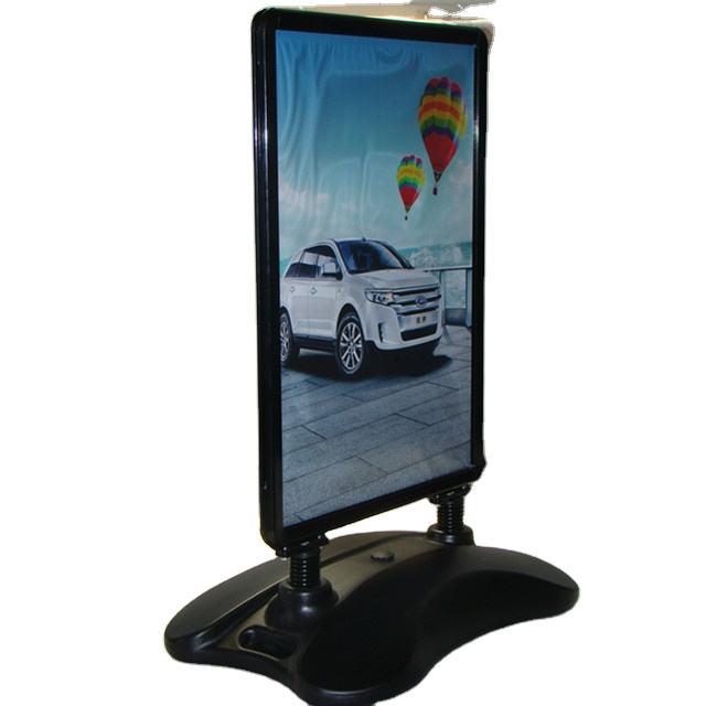 A1 Black hot sale water base custom design outdoor swing advertising board aluminum pavement signs poster stand