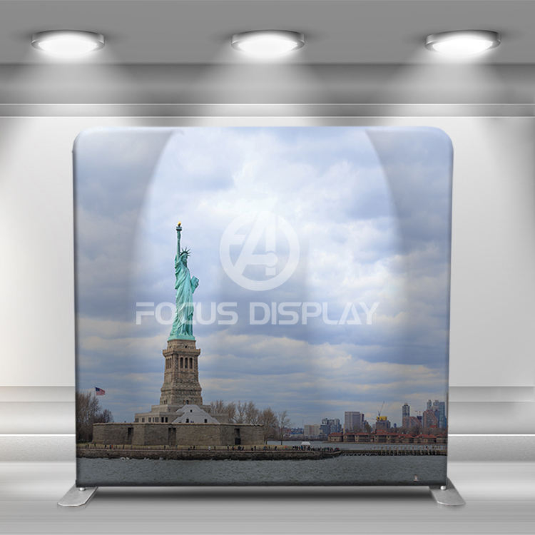 Fancy painting tension fabric pillow cover backdrop wall photo booth stand