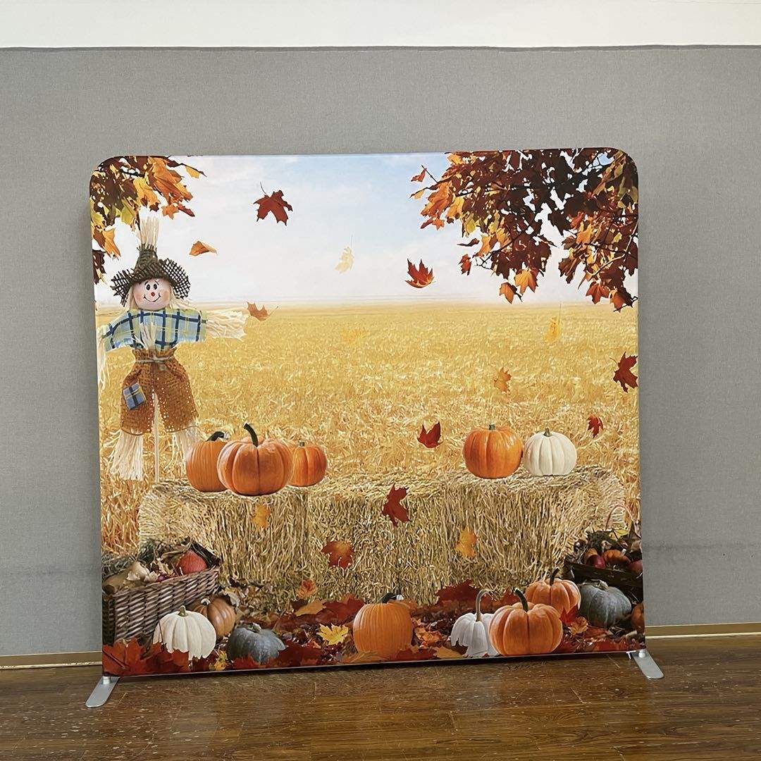 360 Spinner Tension Fabric Stands Led Enclosure Helloween Tension Backdrop Cuved Tension Fabric Wall