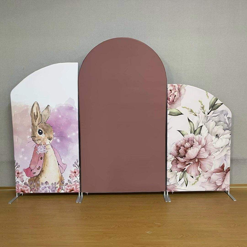 Freestanding Free Style New Design Party Events Aluminum Tube Frame Flower Fabric Arch Backdrop double sided arch stands