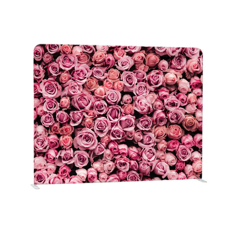 10ft 20ft straight aluminum frame full color custom tension fabric backdrop display