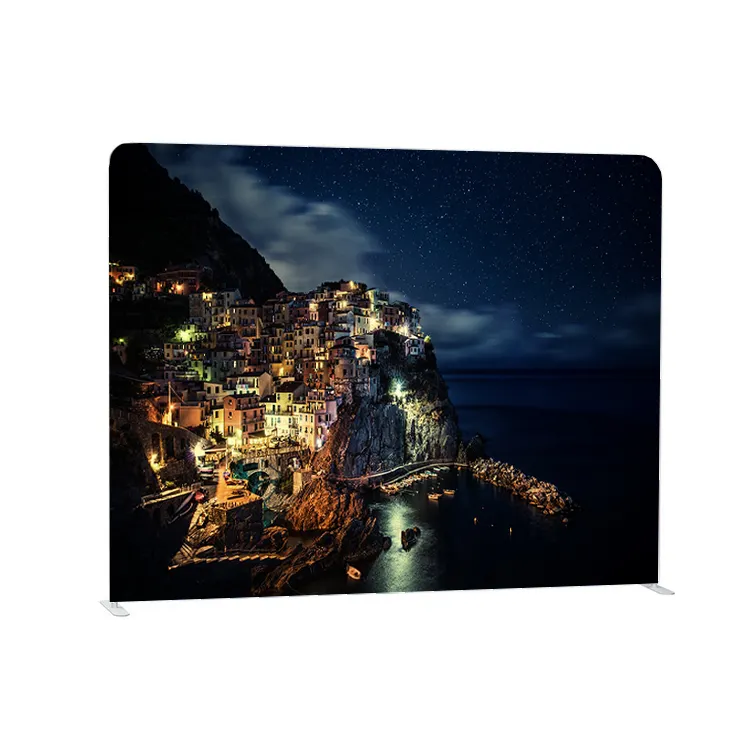 Natural scenery fabric photo booth wall decoration collapsible display 10*8 tension backdrop stand