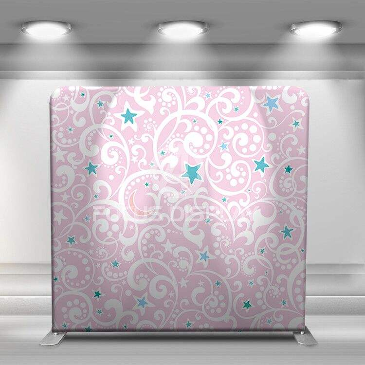 8x8ft Aluminum Tension Fabric Frame Pillowcase Tension Backdrop Suppliers Decorative Tension Advertise Stand