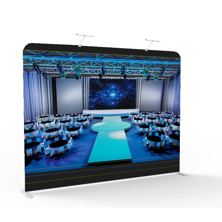High quality and portable photo backdrop stand with tension fabric display backdrop