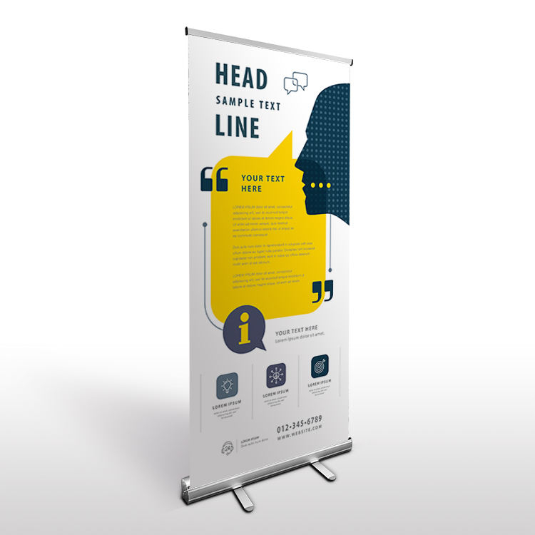 Portable single-screen exhibition display business roll up banner stand