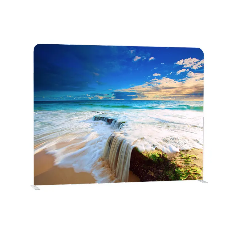 Boutique 10ft straight portable full color tension fabric module frame backdrop photo wall photography backdrop