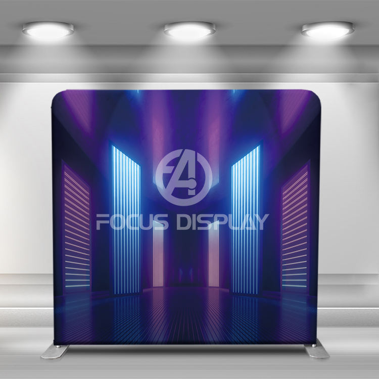 8ft straight custom printing portable pillowcase tension fabric cover photobooth backdrop