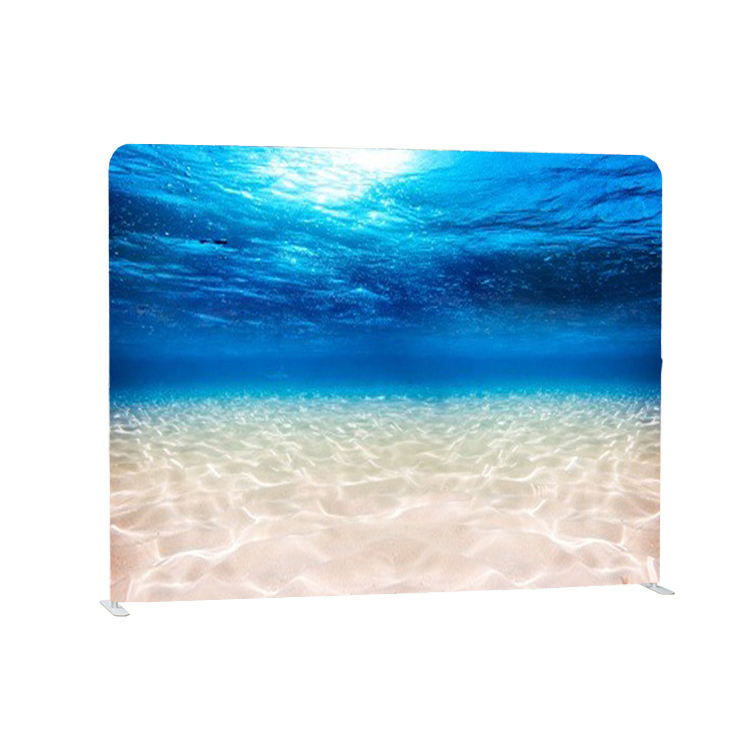 Portable high quality straight tension fabric white custom photo backdrop photography