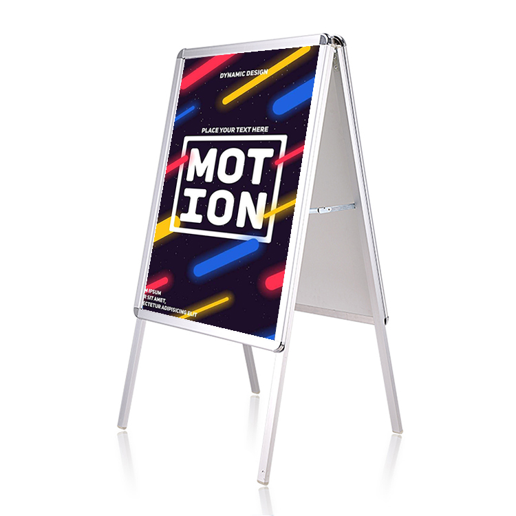 Custom graphic double side a frame sidewalk sign holder poster stand