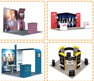 8ft portable fabric backdrops stands custom-made stretch pillow case tension display backdrop for event