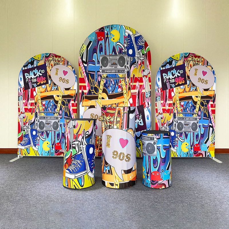 5ft 6ft 7ft Aluminum Arch Frame Wedding Arch Stand Fabric Backdrop