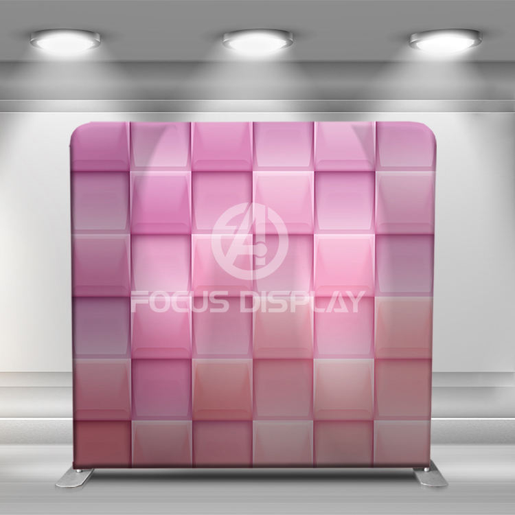 Factory price aluminum frame custom printed graphic package 8ft photo booth tension fabric backdrop for party