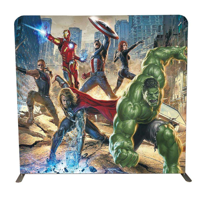 Expo 10ft straight portable custom full color tension fabric photo booth pillow case backdrop