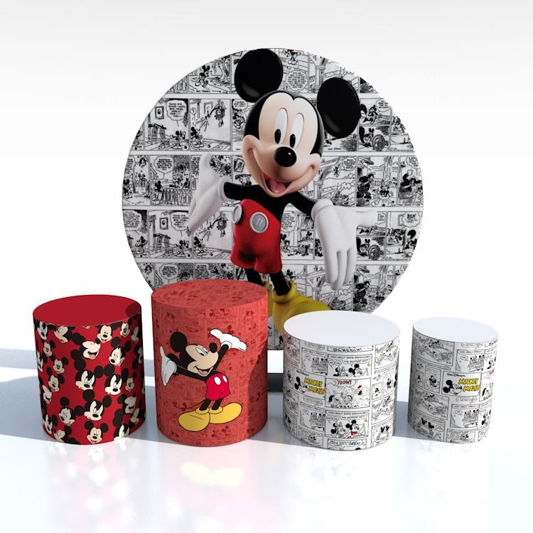 Custom Fabric Round Decorations Dessert Table Stands