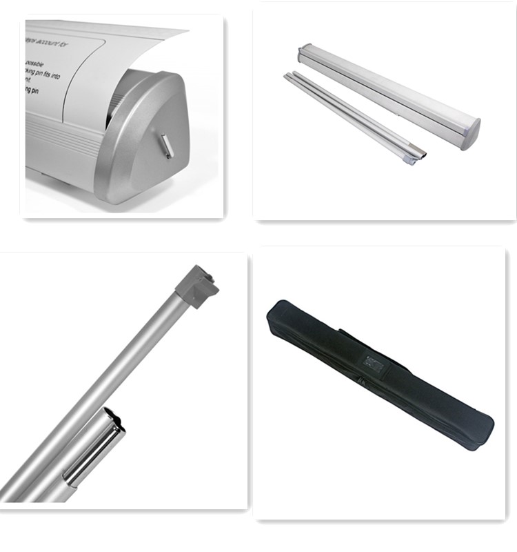 Triangle aluminium roll up banner, retractable stand banner, portable roll up stand banner