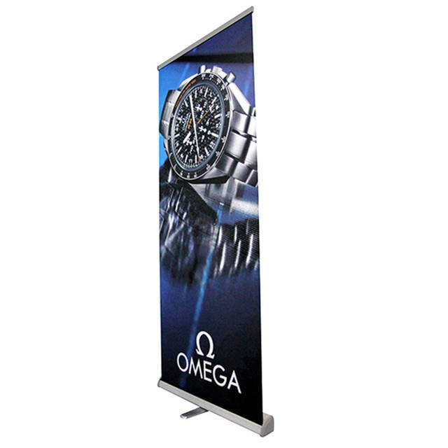 Triangle aluminium roll up banner, retractable stand banner, portable roll up stand banner