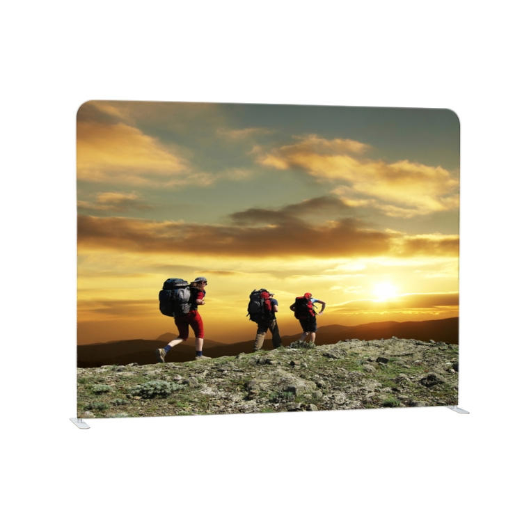 High quality straight custom tension fabric pillow case printing grey photo background stand backdrop