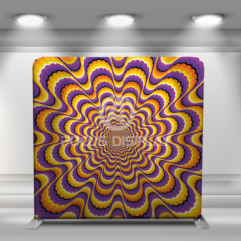 10 ft Straight tension fabric aluminum frame display visual effect painting photo booth