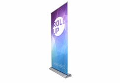 Aluminium silver roll up stand banner, high quality roll banner, portable display frame2