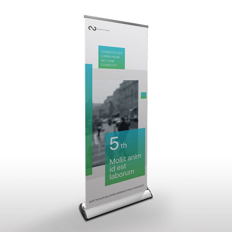 Trade show display stand advertising roll up banner
