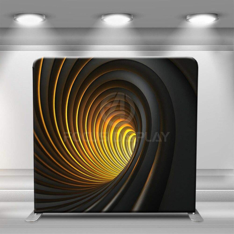 7.6 ft Luxury gold curtain fabric display stand photography background portable photo booth backdrop