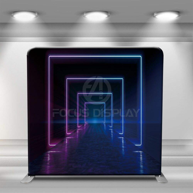 Chic neon light stage background disco party photography banner photo booth studio backdrop
