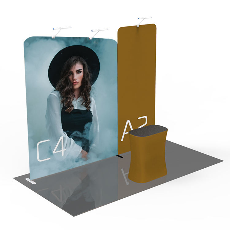 Portable tension fabric wall for exhibition trade show booth