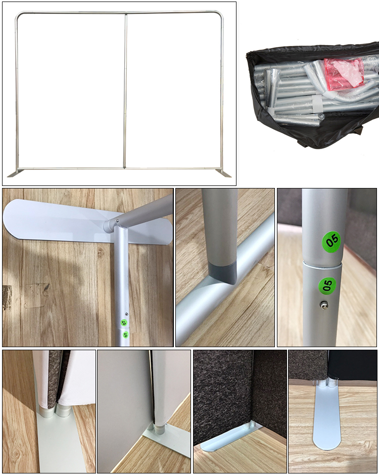 Portable tension fabric wall for exhibition trade show booth