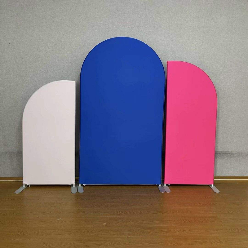 Freestanding Free Style New Design Party Events Aluminum Tube Frame Flower Fabric Arch Backdrop double sided arch stands