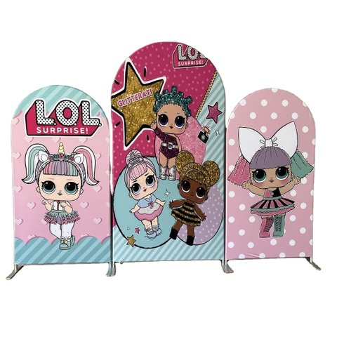 Kids Birthday Party Decoration Acrylic Panel Frame Backdrop Arch Wall Pointed Half Arch Backdrop
