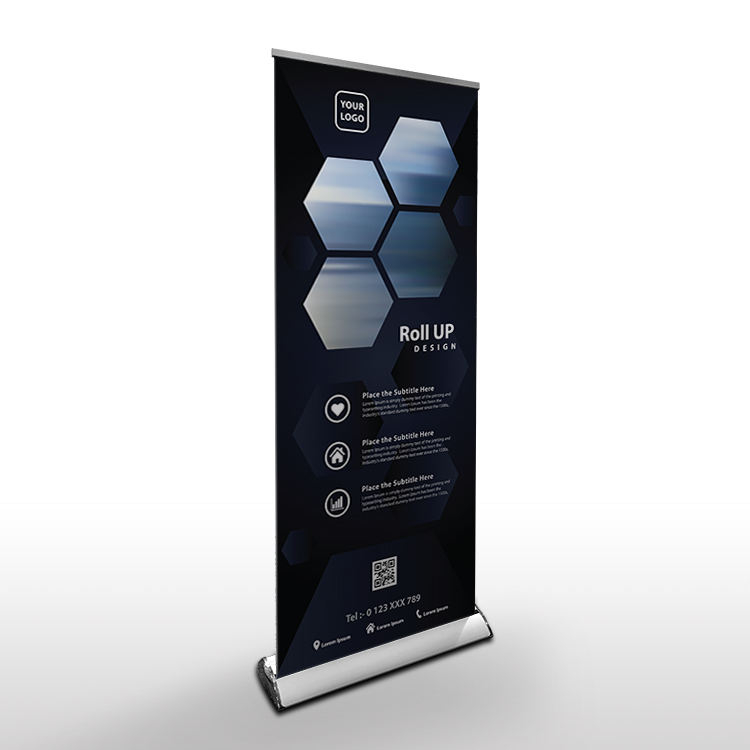 High quality fold able luxurious retractable aluminum roll up banner stand