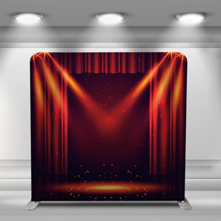 8ft portable durable lightweight straight aluminum tube stand pillow case cover tension fabric photo booth backdrop