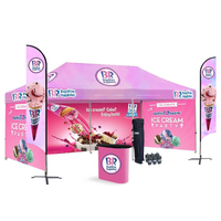 Custom dye sublimation trade show 10x20 outdoor steel pop up canopy party tent