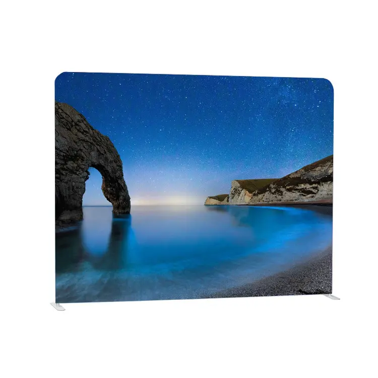 Boutique 10ft straight portable full color tension fabric module frame backdrop photo wall photography backdrop