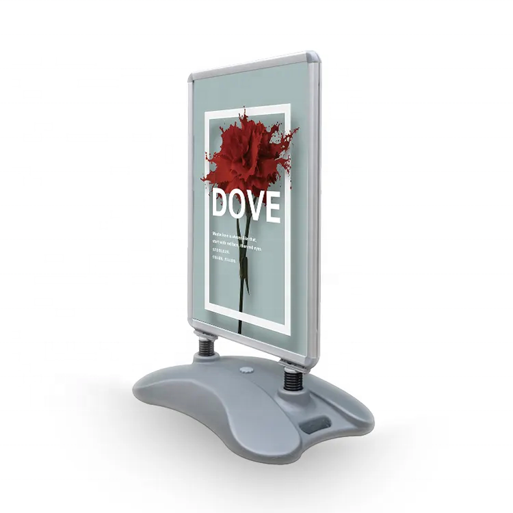 Aluminum Water Base Poster Stand double sided pavement A1 Double-side Snap portable small a frame signs