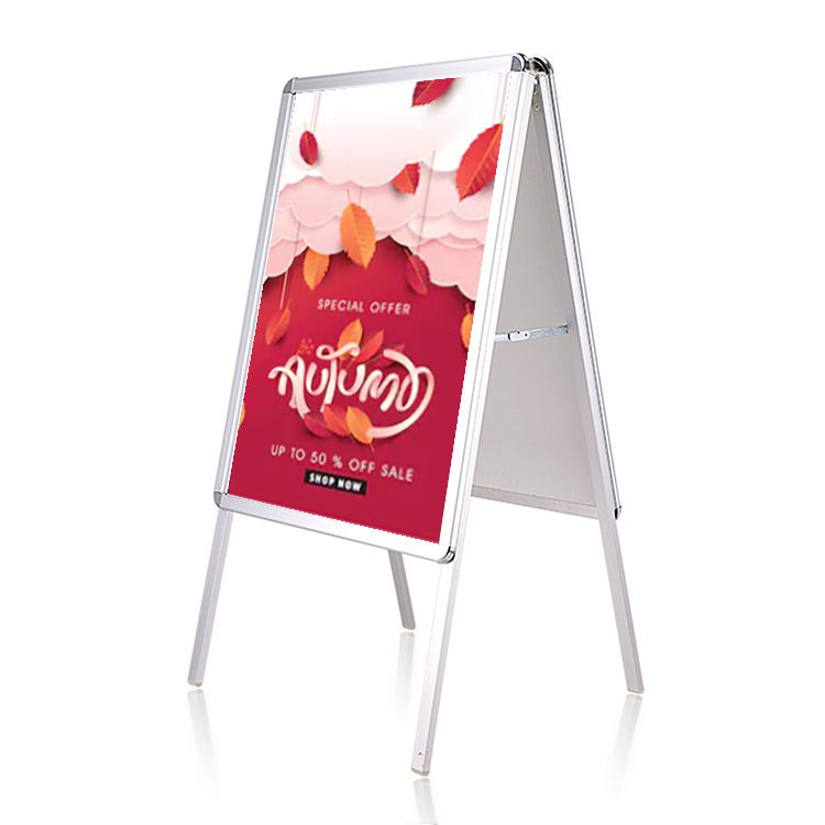 Aluminum double sided pavement A2 portable small a frame signs