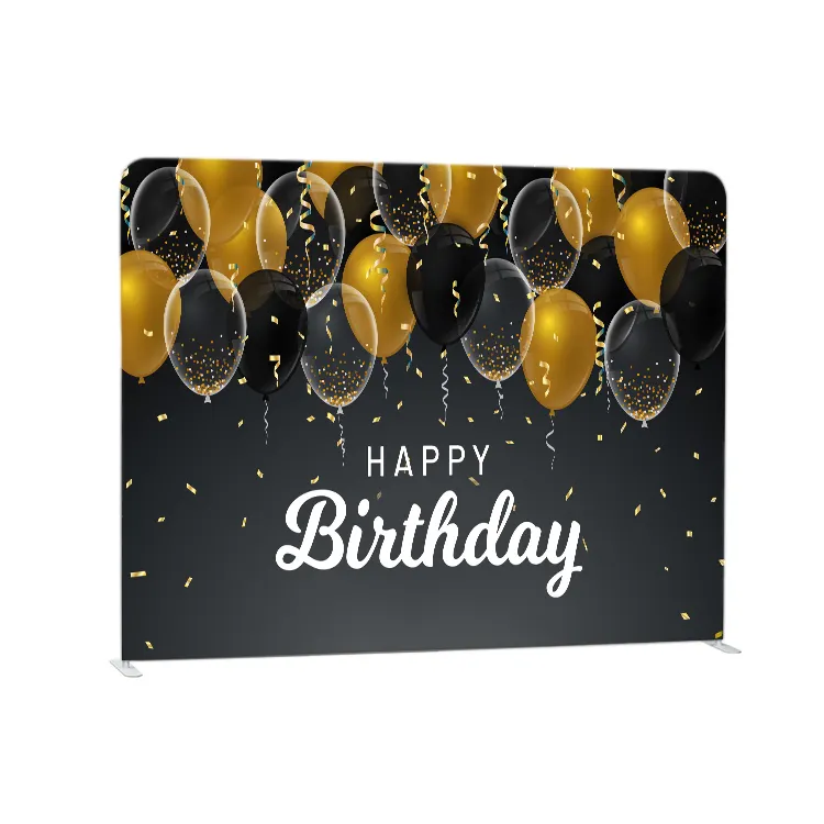 Design straight exhibition solid color photo background for wedding or birthday curved tension fabric advertising backdrops