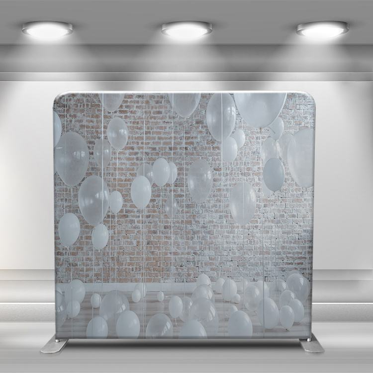 Custom size theme party decor photo booth straight trade show display backdrop stands wall