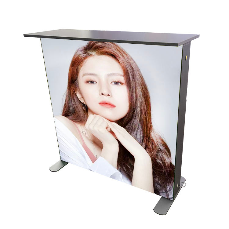 Folding SEG in full color aluminum promotion display table