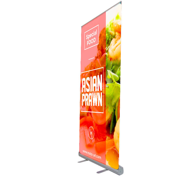 Trade show 85*200cm aluminum rollups frame display stand roll up pull up banner