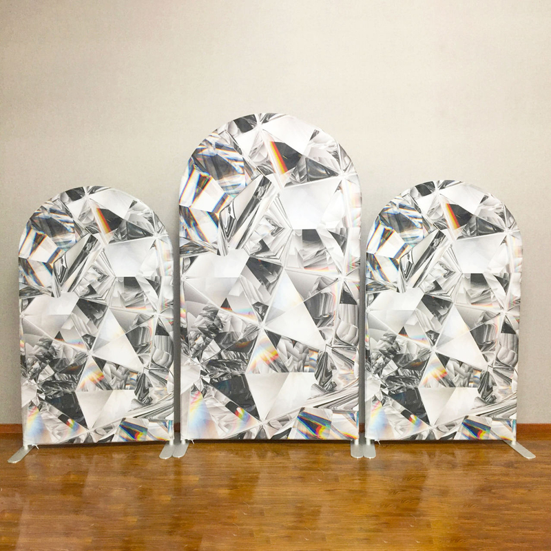 New design custom printing birthday wall backdrop cover for parties