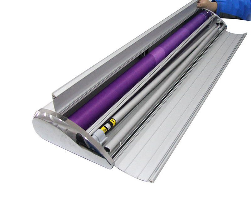 Retractable banner stand, roll up stand banner, aluminium roll stand banner