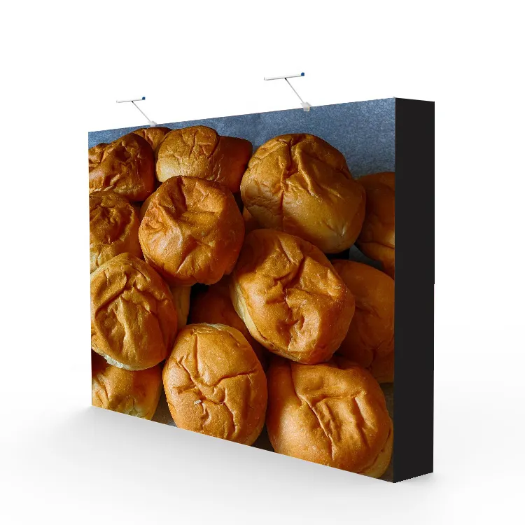 Custom Printing 3*3 Exhibition Pop Up Backdrop With Custom Tension Fabric Printed trade Sale photo booth frame stand