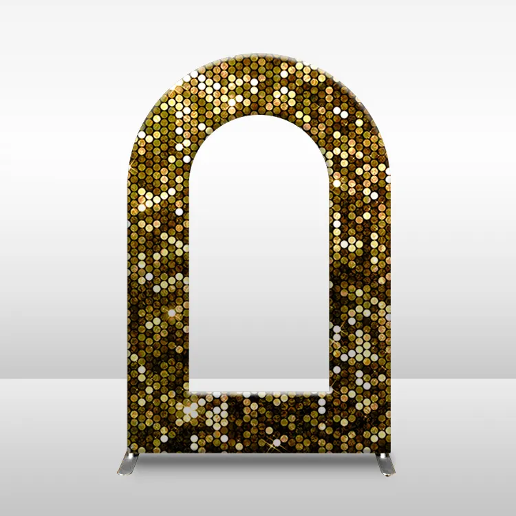 Hollow Arched Cover Aluminum Tube Frame Design Background Birthday Wedding Party Background Frame wall