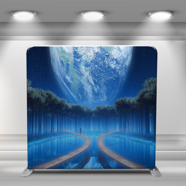 10 * 8ft Weather Resistant Straight Exhibition Tension Fabric Display Stand