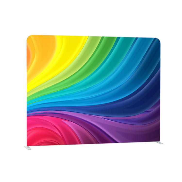 Standard portable 8ft aluminum frame pillow case tension fabric event custom backdrop stand for photo booth