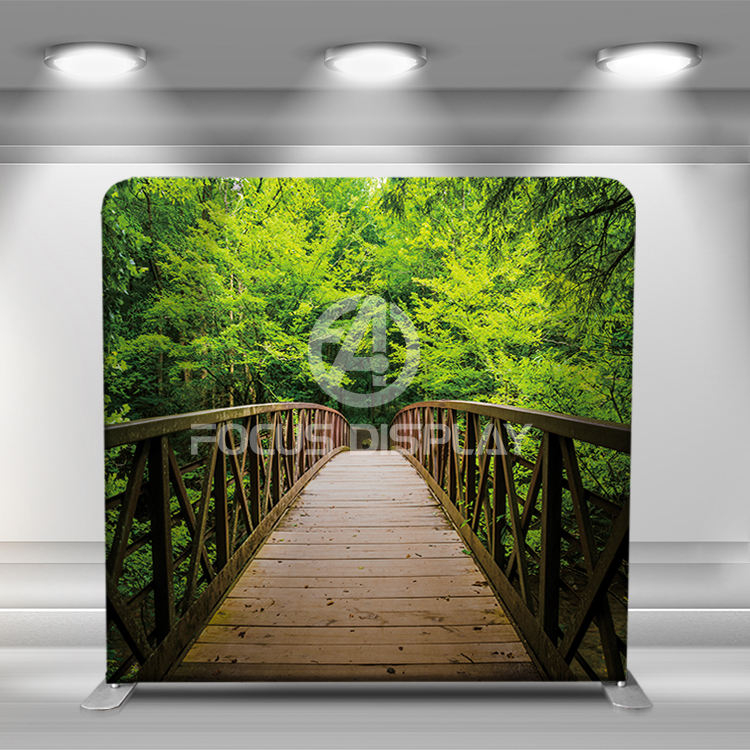 8 ft Tension fabric high quality trade show stand exhibition photo booth backdrop