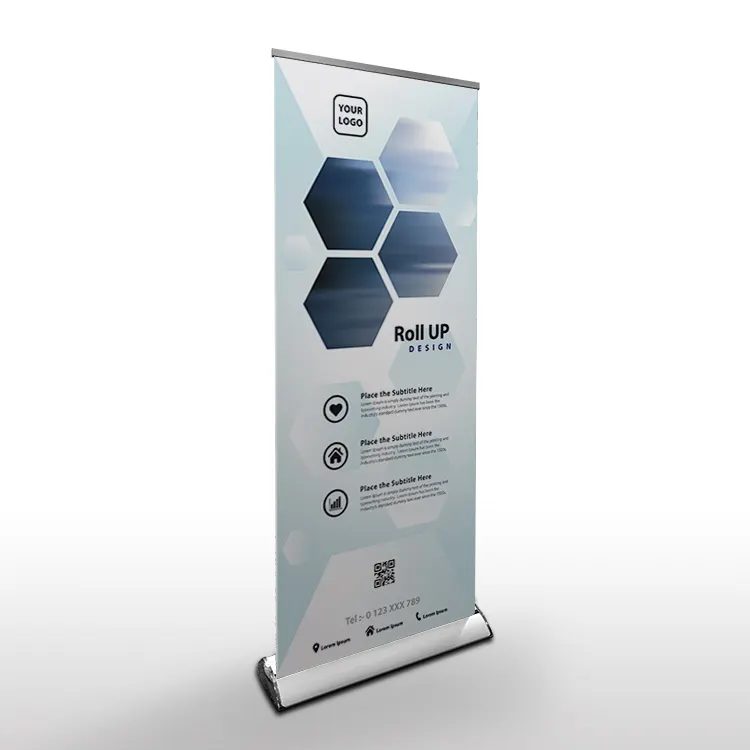 Hot Selling High Quality Foldable Deluxe Retractable Aluminum Roll Banner Stand