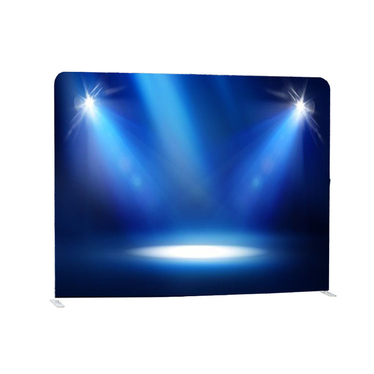 Stand custom big size frame for exhibit tension fabric tube display banner custom backdrop